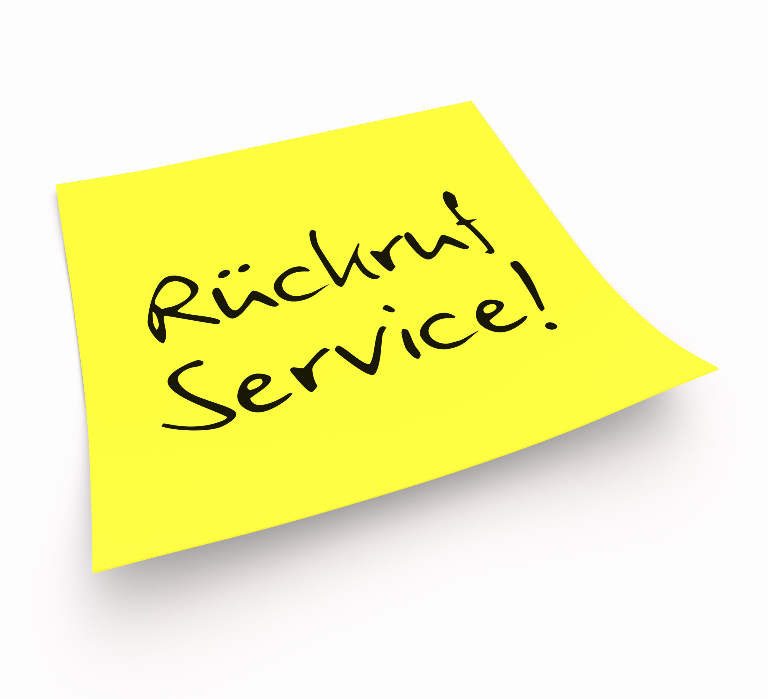 Notizzettel – Rückruf Service!